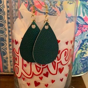 Metallic Teal Earrings